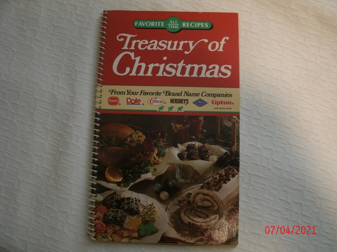 Vintage 1992 Cookbook Favorite All Time Recipes Treasury of Christmas
