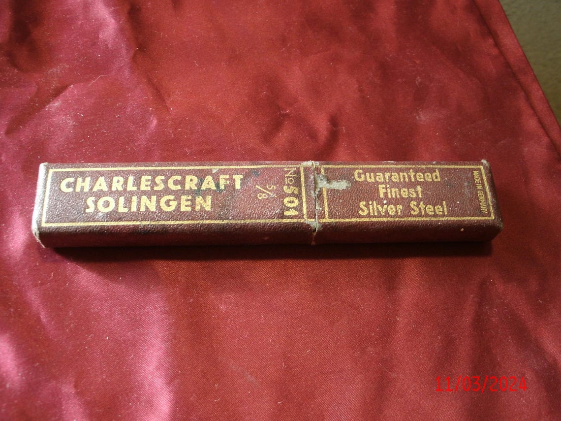 5/8 Charles Craft Solingen No 501 Blonde Handle Straight Razor Made in ...