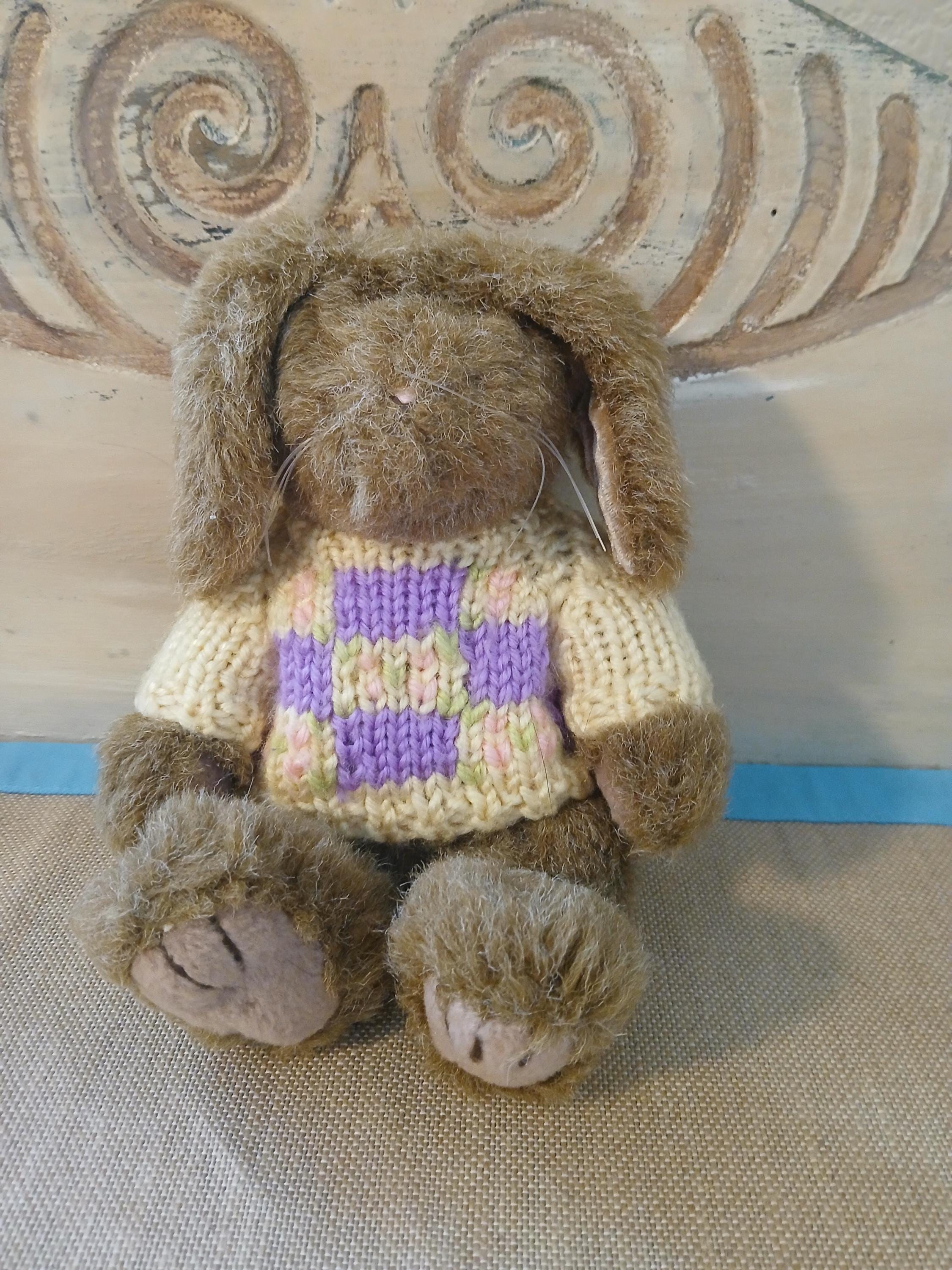 Vintage Yellow Bunny Plush - Etsy