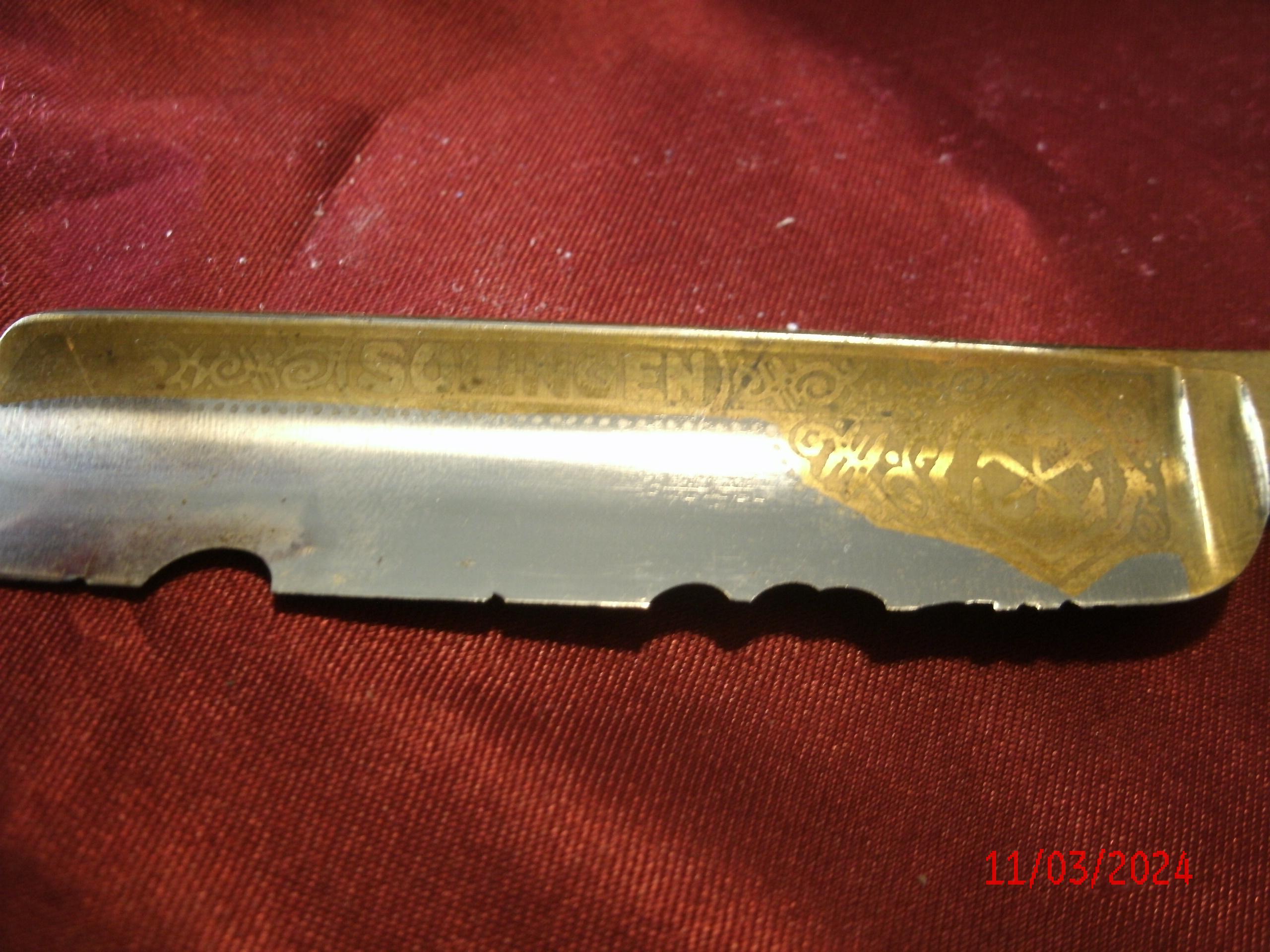 5/8 Charles Craft Solingen No 501 Blonde Handle Straight Razor Made in ...