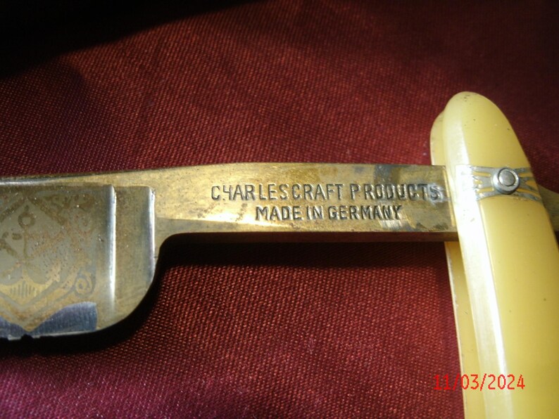 5/8 Charles Craft Solingen No 501 Blonde Handle Straight Razor Made in ...
