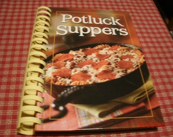 Potluck Suppers By Publications International Ltd. 2005 Cookbook Recipes Casseroles, Sweets, Fish & Poultry, Beef and Pork Breads and Rolls