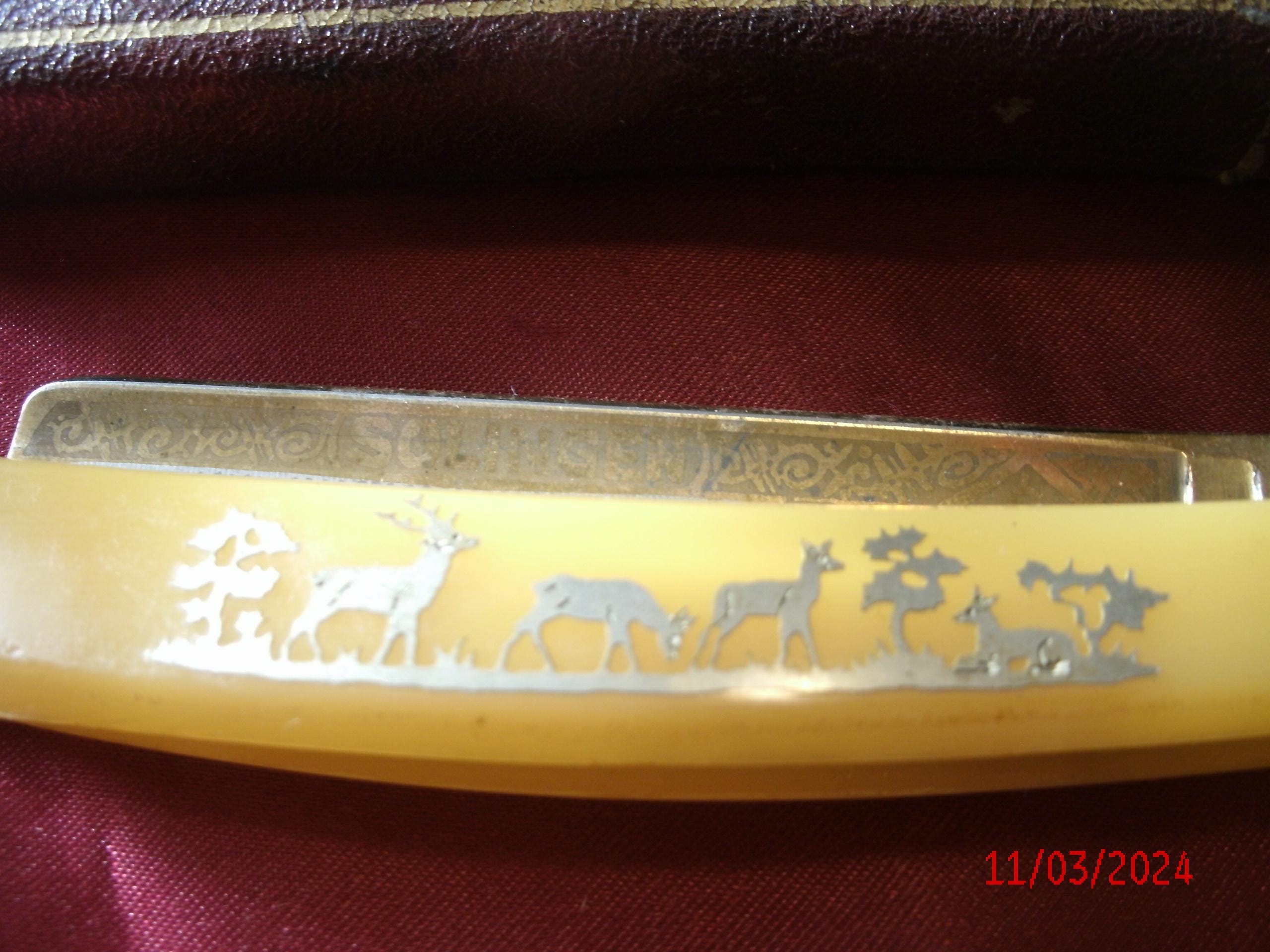 5/8 Charles Craft Solingen No 501 Blonde Handle Straight Razor Made in ...