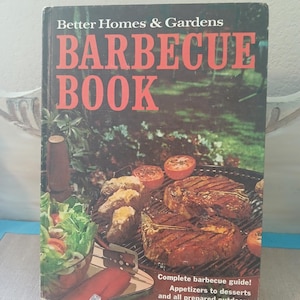 Vintage 1970 Cookbook Better Home & Gardens Barbecue Book Complete Barbecue Guide Hardcover