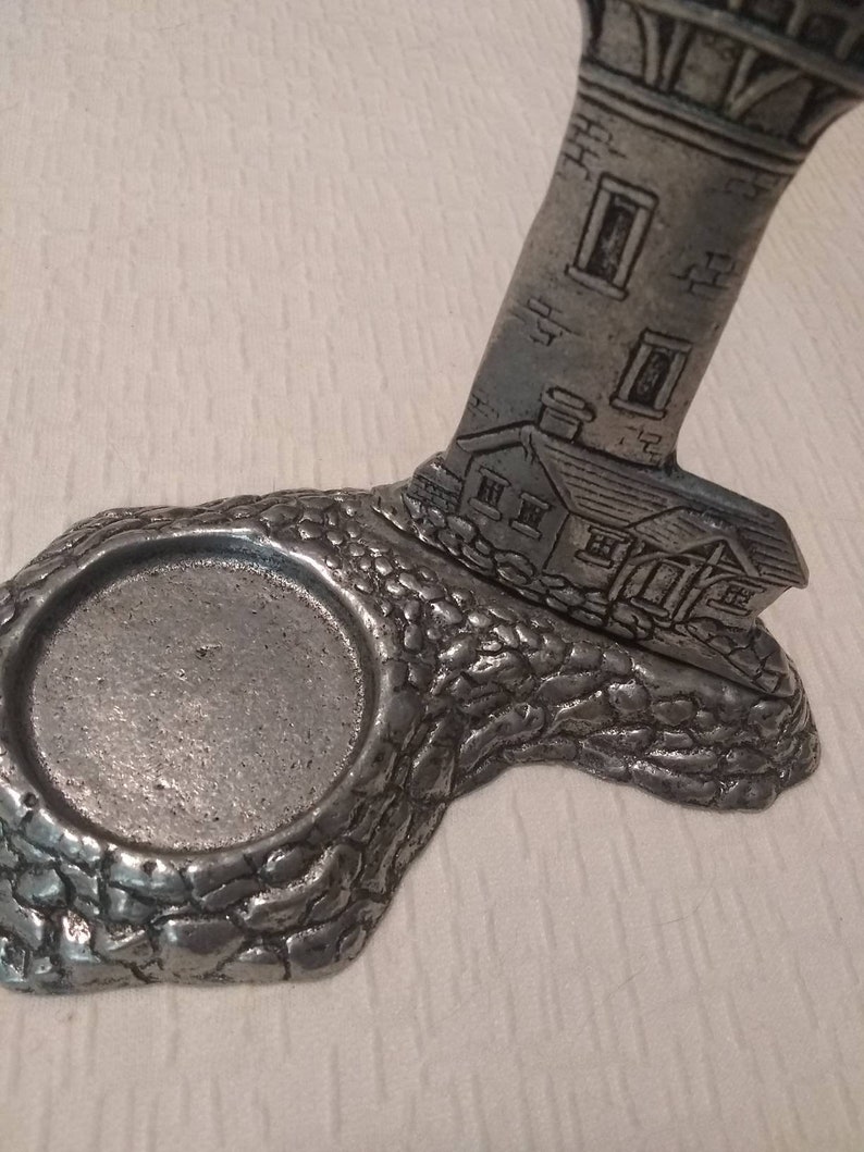 Carson Statesmetal Pewter Lighthouse Candleholder Freeport PA Made in
