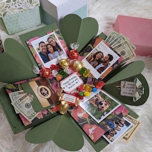 FINALSALE SHOPCLOSINGSOON Mother's Day Explosion Box Photo Album Surprise Gift Box  Anniversary Gift Personalized Surprise Box greeting car