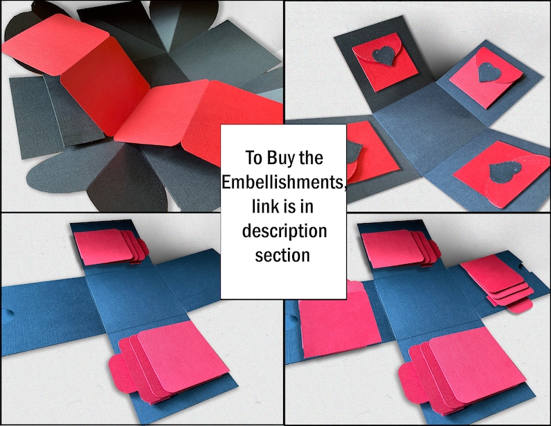 Explosion Box Greeting Card 28 Layers for Valentine's Etsy