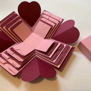Explosion Geschenkbox DIY • 2 bis 8 Layer Fotobox • Machen Sie Ihren eigenen Valentinstag, Vorschlag, Prom, Jahrestag, Hochzeitsbox
