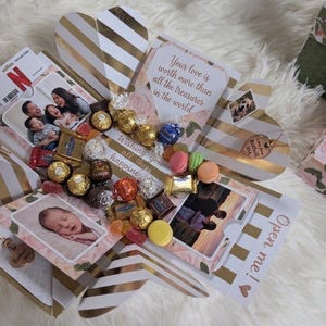 FINALE SHOPSLUITING BINNENKORT Moederdag Explosion Box Fotoalbum Verrassingsgeschenkdoos Jubileumcadeau Gepersonaliseerde verrassingsdoos wenskaart