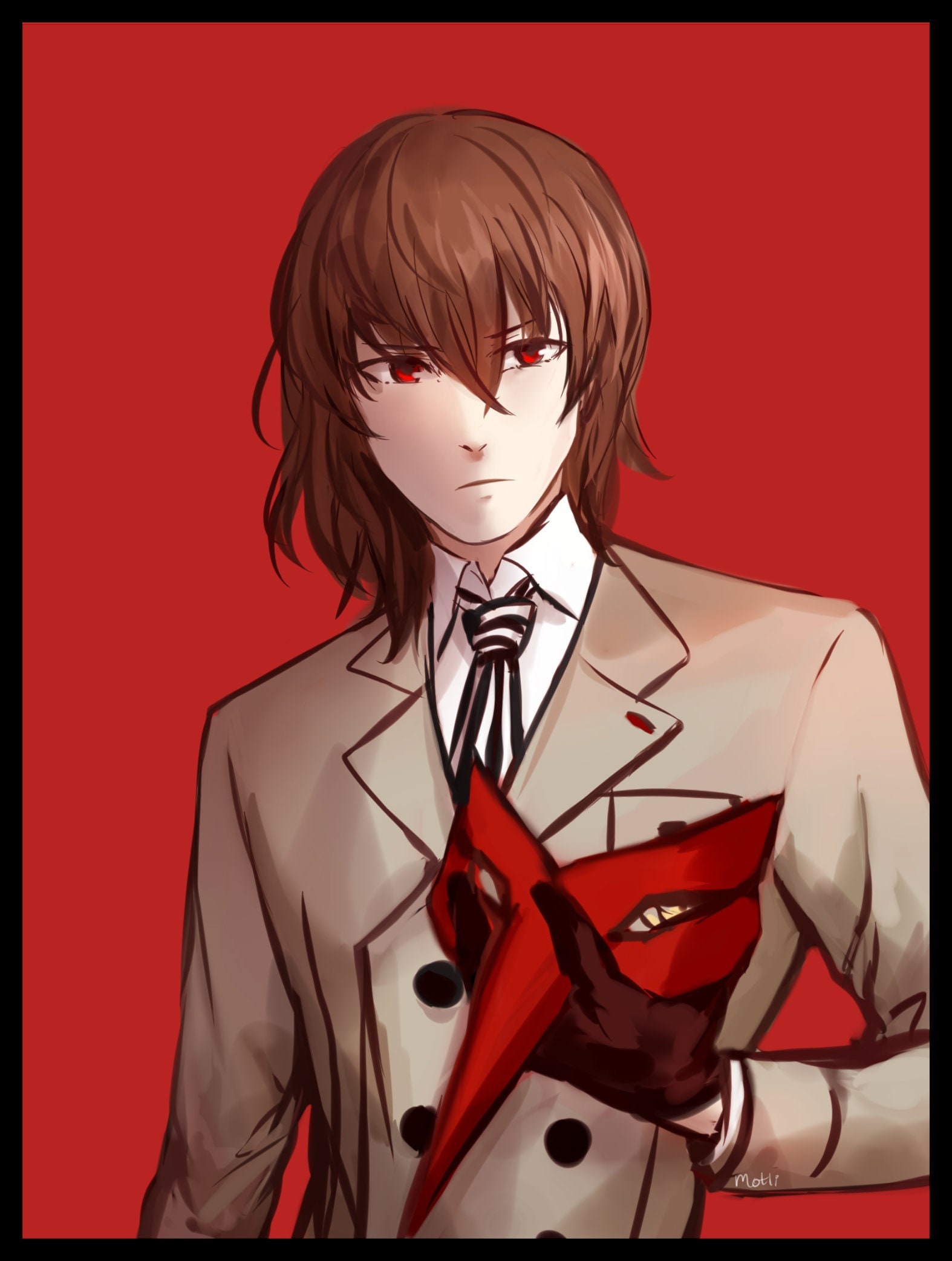Goro Akechi 5.6x7 Print Etsy