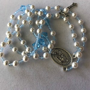 Swarovski Rosary, Catholic Rosary, Rosary, Rosaries, First Communion Gift, Catholic Gift, Catholic, March Rosary, Swarovski Pearl Rosary