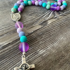 Rosary, Purple Rosary, Girl Rosary, Rosaries, First Communion Gift, Childrens Rosary, Rosary, Catholic Gift, Catholic, Silicone Rosary image 10