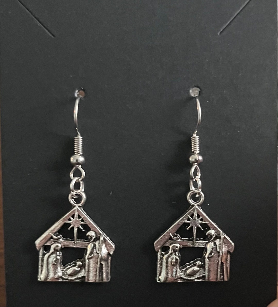 Nativity Earrings, Christmas Earrings, Christmas Gifts, Gifts for Her