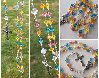 Summer Rosary- Multicolored Rosary - Tropical Rosary- Rosary - Gifts for Her - Unique Rosary - Catholic Gifts - Catholic Rosary - Rosaries