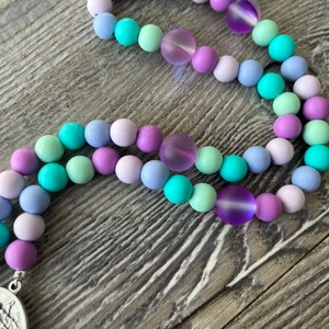 Rosary, Purple Rosary, Girl Rosary, Rosaries, First Communion Gift, Children’s Rosary, Rosary, Catholic Gift, Catholic, Silicone Rosary