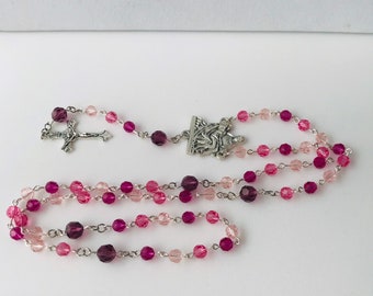 Pink Rosary- Purple Rosary - First Communion Rosary - Rosary - Gifts for Her - Catholic Rosary - First Communion Gift - Rosaries