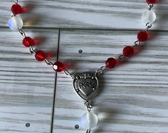 Two Hearts Chaplet, Chaplet, Sacred Heart, Immaculate Heart, Catholic Gift, Catholic, Gifts for Her, Gifts for Him, Our Lady