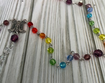 Rainbow Rosary, Catholic Rosary, Rosary, First Communion Gifts, Confirmation Gifts, Catholic Gifts, Catholic, Rainbow, Multicolored Rosary