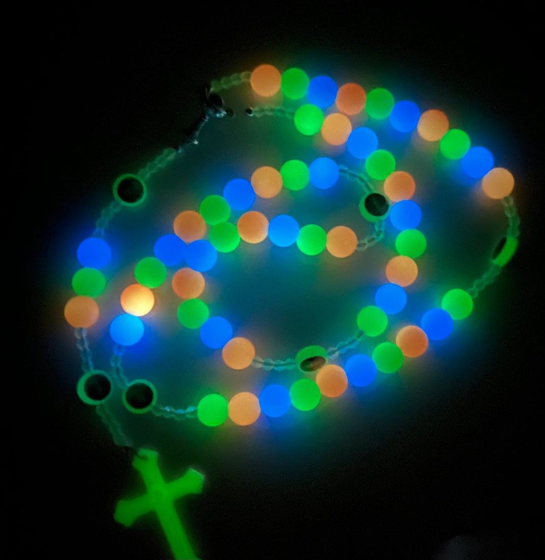Glow in the Dark Rosary, Childs Rosary, Rosary, Catholic Rosary