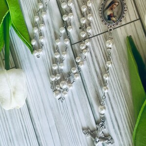 Crystal Rosary, Catholic Rosary, Catholic Gifts, Rosary, Gifts for Her, Confirmation Gifts, Pearl rosary, Beautiful Rosary, First Communion