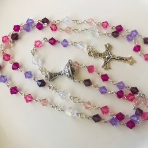 Pink Rosary, Purple Rosary, Confirmation Gifts, Rosary, Catholic Rosaries, Gifts for Her, Catholic Rosary, First Communion Gift, Rosaries