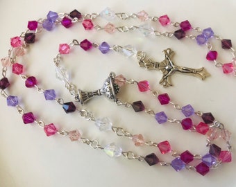 Pink Rosary, Purple Rosary, Confirmation Gifts, Rosary, Catholic Rosaries, Gifts for Her, Catholic Rosary, First Communion Gift, Rosaries