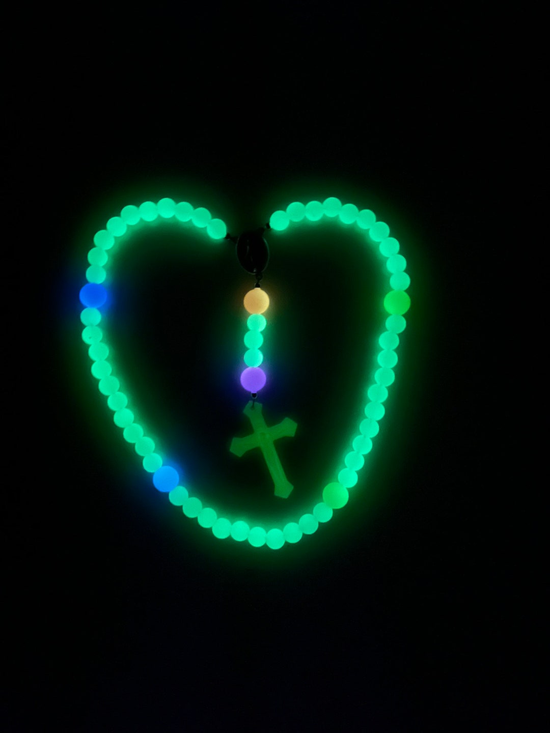 Glow in the Dark Rosary, Childs Rosary, Rosary, Catholic Rosary
