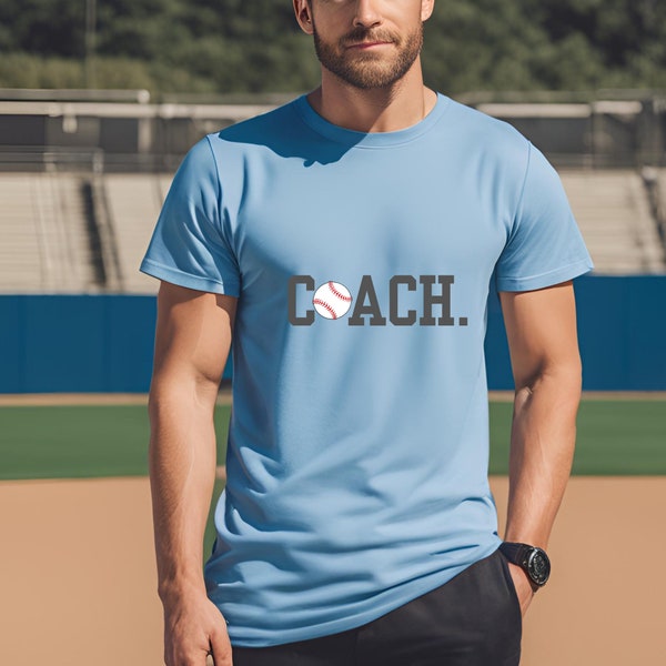 Coach Unisex t-shirt, baseball, dad shirt, mom shirt, gift for him, gift for her, comfy shirt, tshirt, short sleeve, sports, fanatics