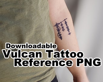 HORIZONTAL STYLE - Vulcan Live Long & Prosper Tattoo Reference