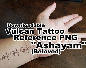Vulcan "Ashayam" (Beloved) Tattoo Reference - PNG File