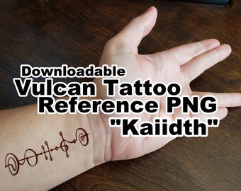 Vulcan Kaiidth Tattoo Reference - PNG File