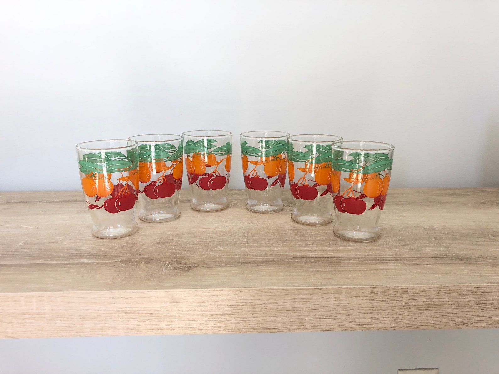 Vintage Juice Glasses Etsy