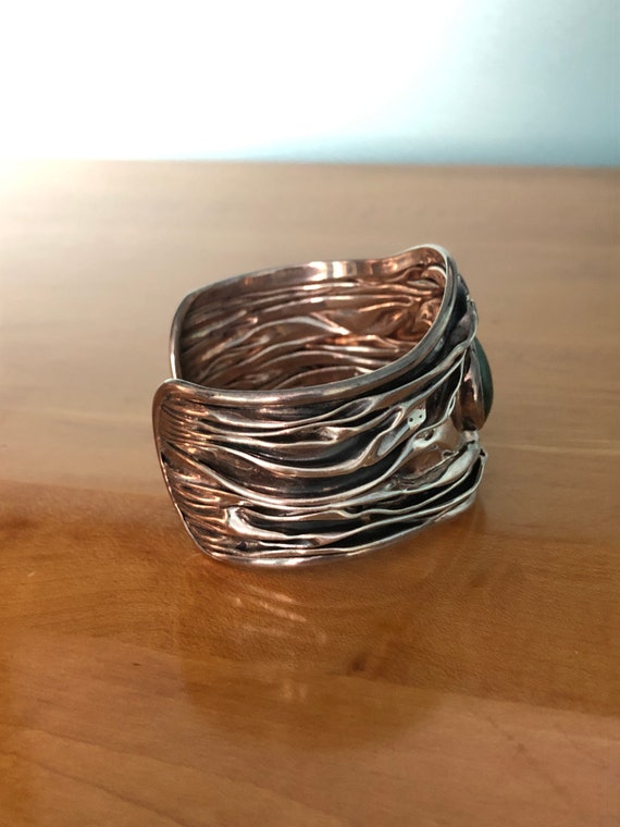 Stunning Hand Crafted  Sterling Silver & Malachit… - image 6