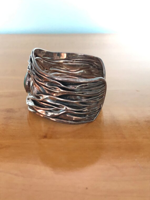 Stunning Hand Crafted  Sterling Silver & Malachit… - image 5