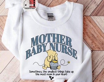 Mother Baby Nurse Sweatshirt, Postpartum Nurse Gift, Baby Nurse Shirt, Nursing Grad RN Gifts, Baby Nurse Pullover,  OB Nurse Crewneck, L&D.
