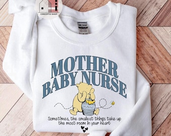 Mother Baby Nurse Sweatshirt, Postpartum Nurse Gift, Baby Nurse Shirt, Nursing Grad RN Gifts, Baby Nurse Pullover,  OB Nurse Crewneck, L&D.