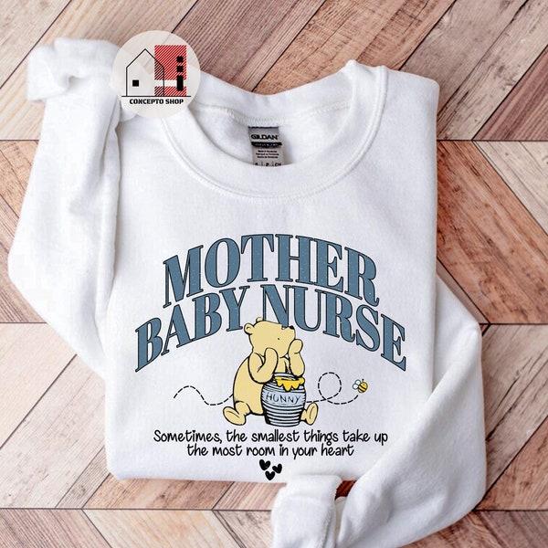 Mother Baby Nurse Sweatshirt, Postpartum Nurse Gift, Baby Nurse Shirt, Nursing Grad RN Gifts, Baby Nurse Pullover,  OB Nurse Crewneck, L&D.