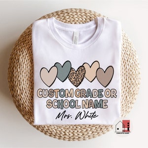 Personalized Teacher Team Shirt: Custom Grade Level Tee