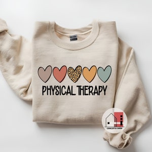 Physical Therapy Sweatshirt: Heart Graphic PT Crewneck