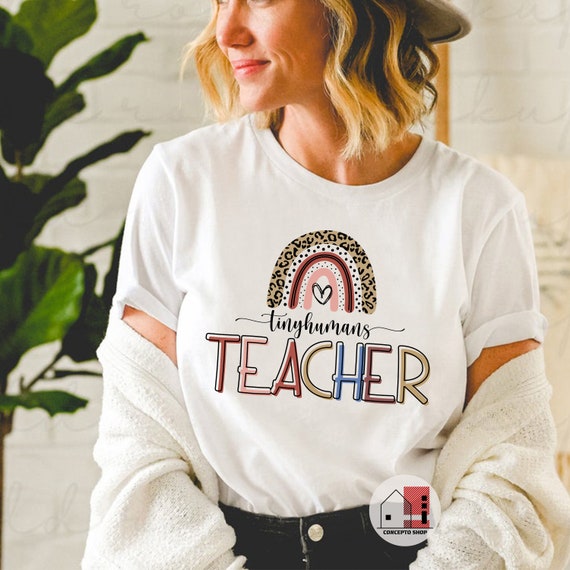 Kindergarten Teacher Shirt Tiny Humans Teacher Teacher - Etsy