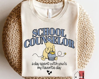 School Counselor Shirt, Vintage Pooh School Counselor shirt, Counselor Shirt, Gift for School Counselor, School Counselor, Counselor Gift.