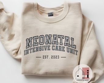 Customized NICU Nurse Sweatshirt, Neonatal Intensive Care Unit nurse sweatshirt, Baby Nurse Sweater,  NICU Leopard Print Sweatshirt, NICU.