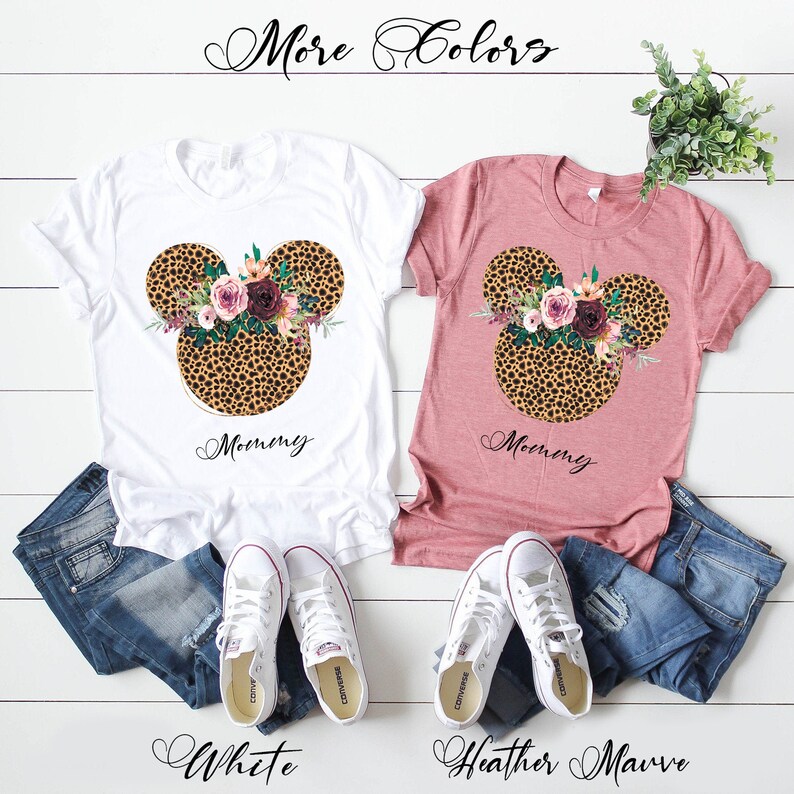 Disney Boho Shirt Minnie T-Shirt Disney Floral Shirt,Cheetah Disney Shirt Disney Cheetah Shirt Personalized Disney Shirt Cheetah Shirt