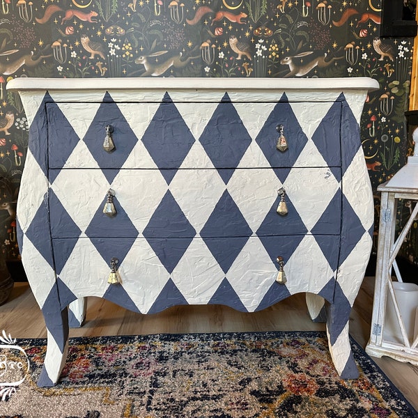 Harlequin Louis XV Bombay Commode, Chest, Side Table, Entry Table