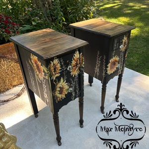End Tables, Side Table, Nightstands, Pair of End Tables, 2 Drawer End Tables