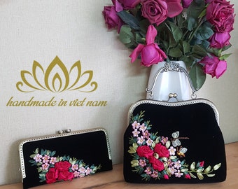 Embroidered bag and wallet set,  great Quality, unique product