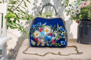 Traditional Embroidered Potli Handbag Bag With Pearl Handle - Etsy Canada