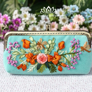Porte-lunettes brodés, trousse à crayons, porte-monnaie polyvalent à cadenas