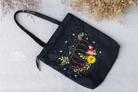 Halloween tote bag, Pumpkin tote bag