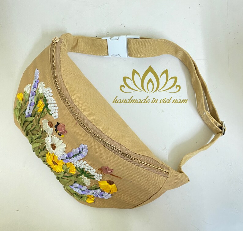 Belt pouch bag ribbon embroidery belt bags hip sack Etsy